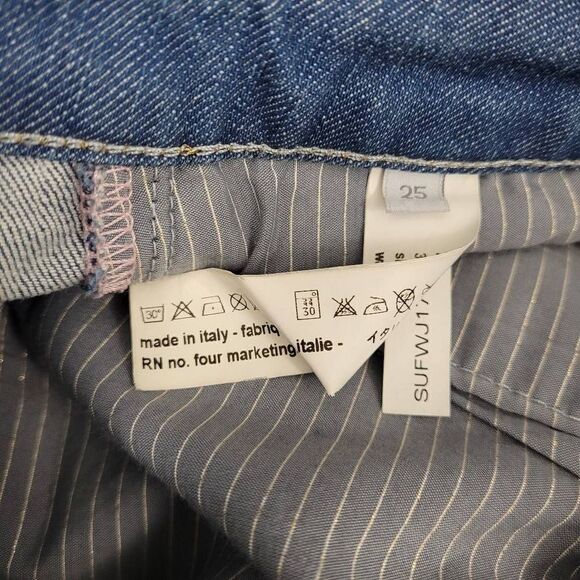 Superfine High Waisted Flare Jeans‎ Sz 25 Made in Italy - Picture 6 of 10